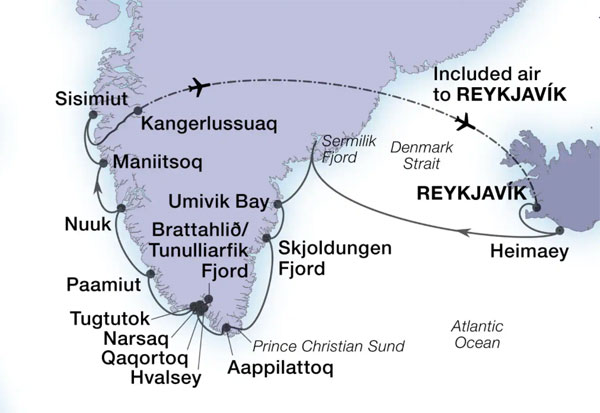 Expedition Cruises | 15-Night Glaciers, Fjords & Indigenous Cultures Iinerary Map