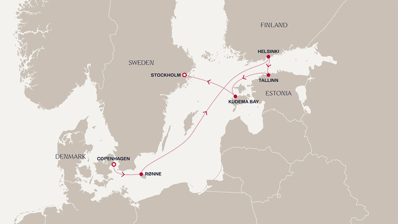 Expedition Cruises | 7-Night White Night Capitals of the Baltics Iinerary Map